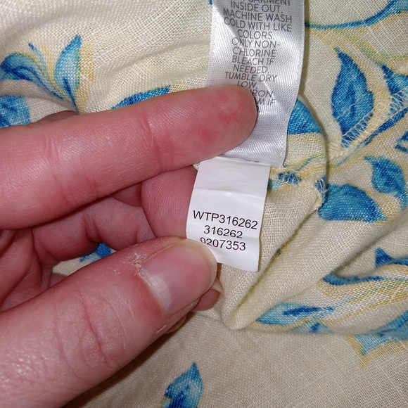 J. Jill Love Linen Pintuck Floral Blouse Womens S Petite Boho Cottagecore Top - Picture 12 of 14